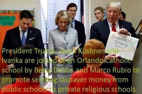 Trump DeVos Rubio in Florida