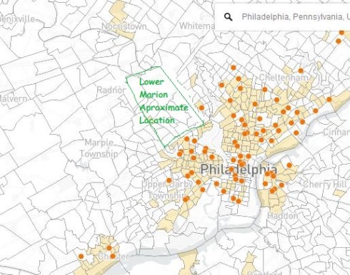 Philadelphia PA Charter School Map