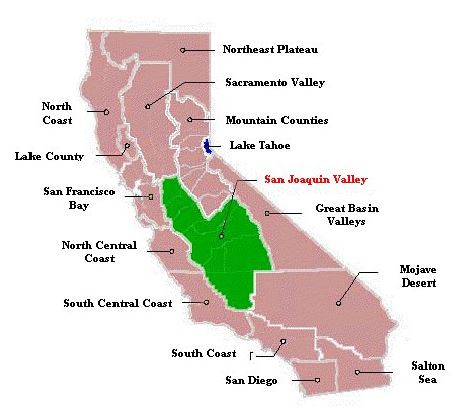 San Joaquin Valley Map