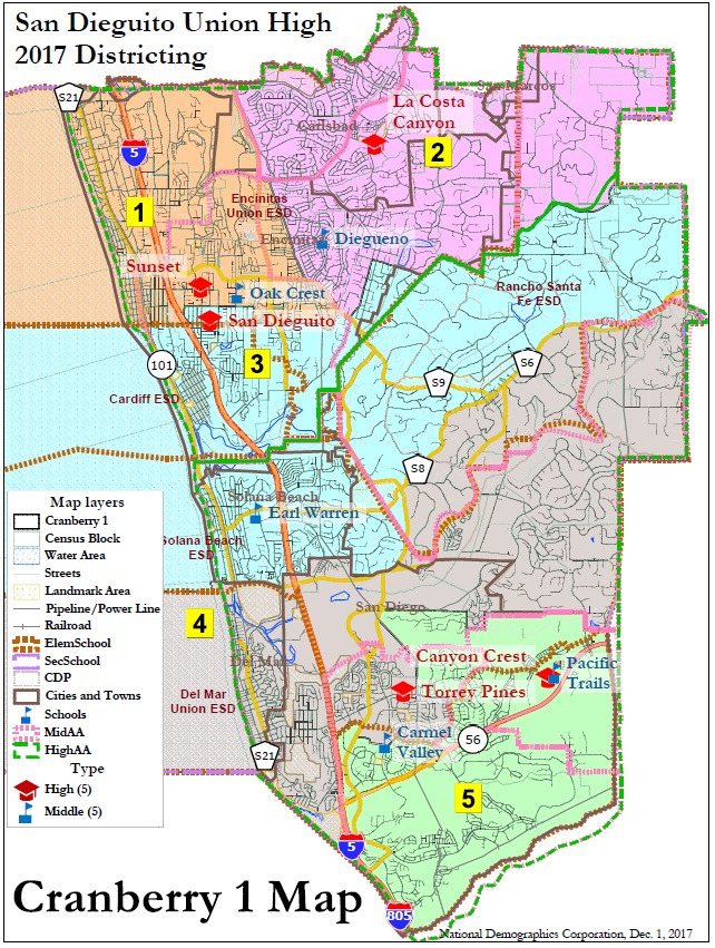 SDUHSD Area Map