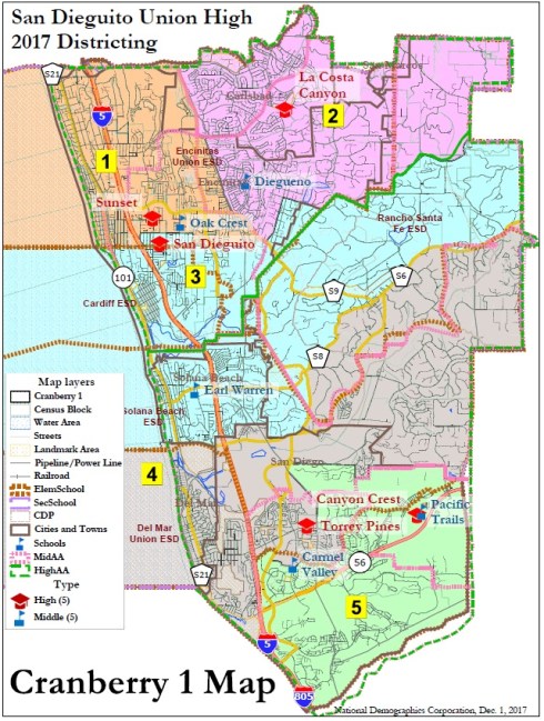 SDUHSD Area Map